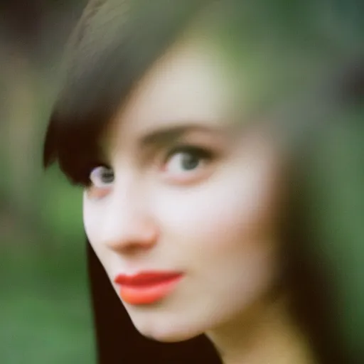 Image similar to a young woman is posing for a photograph, petzval lens. featured on flickr, art photography, photo taken with provia,