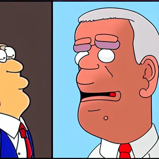 Prompt: Joe Biden as a Family Guy character drawing