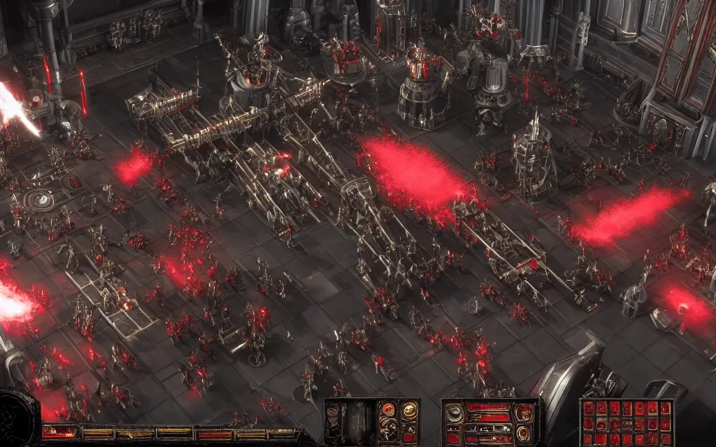 Image similar to adeptus mechanicus game screenshot from warhammer 4 0 0 0 cutscene