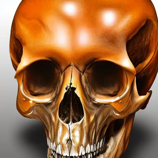 Prompt: a detailed alien skull inside amber, photo realistic, hd,