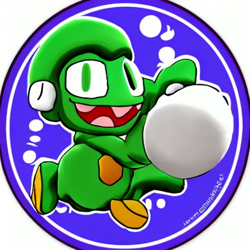 Image similar to symmetrical die cut sticker, yoshi from yoshi's island