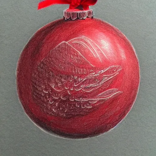 Prompt: red ballpoint pen drawing ornament outsider art