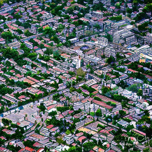 Image similar to small town seen from above by toru nakayama