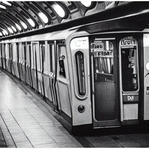 Image similar to paris metro 1980s, XF IQ4, 150MP, 50mm, F1.4, ISO 200, 1/160s, natural light