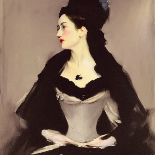 Prompt: “madame x by John singer Sargent”