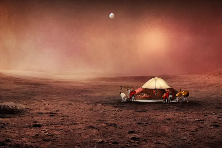 Prompt: circus on the surface of the moon, circus, magical, warm light, photo realistic