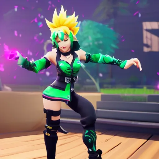 Prompt: Venti from Genshin Impact doing a dance from Fortnite, super detailed, 4k, HDR, cute, Genshin Impact