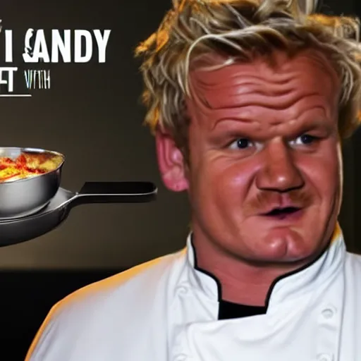 Image similar to obese gordon ramsey in hell's kitchen