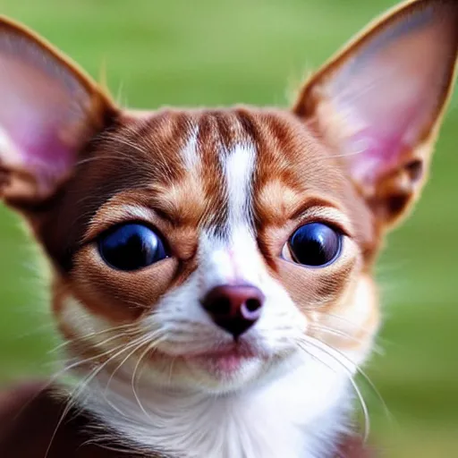 Image similar to a cat that looks like a chihuahua