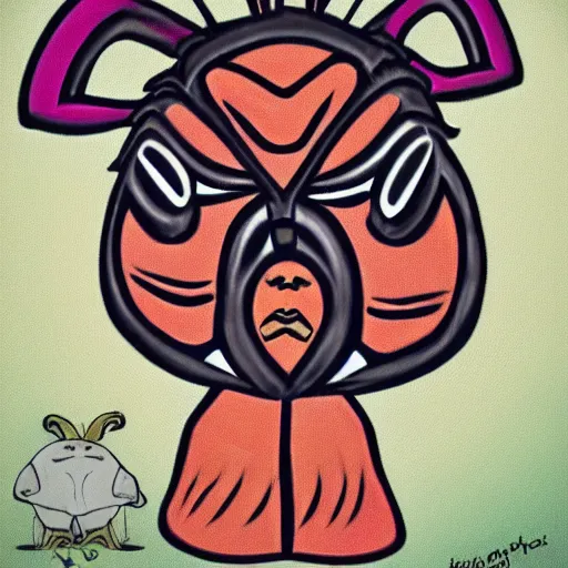 Image similar to walla walla sweet onion portrait, haida style