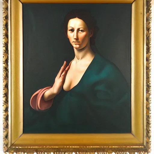 Image similar to portrait, oil painting by Michelangelo