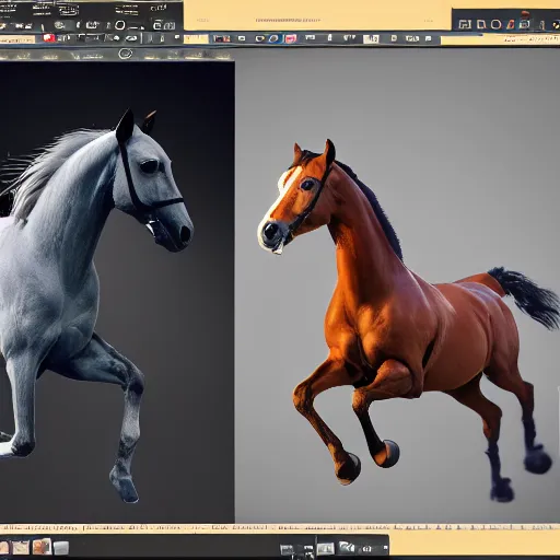 Image similar to horse running, high details, 8k, game character animation frames