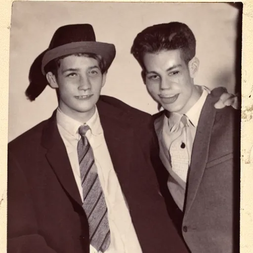 Image similar to vintage gay couple on high school