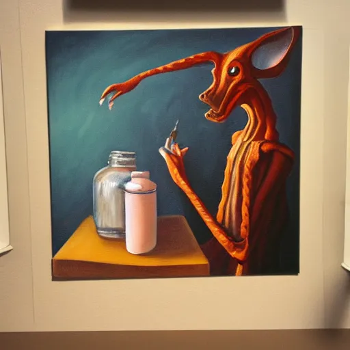 Image similar to jar jar binks still life painting