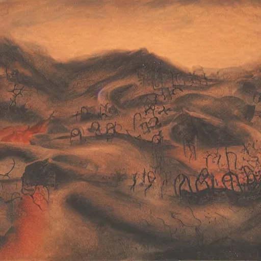 Image similar to hell landscape