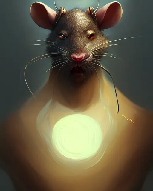 Prompt: rat, male portrait, handsome, rugged, complex 3 d render by peter mohrbacher, ilya kuvshinov, victo ngai, ryohei hase, dramatic lighting, intricate, highly detailed, sharp focus, luminous, unreal engine, blender, artstation, masterpiece, ray tracing