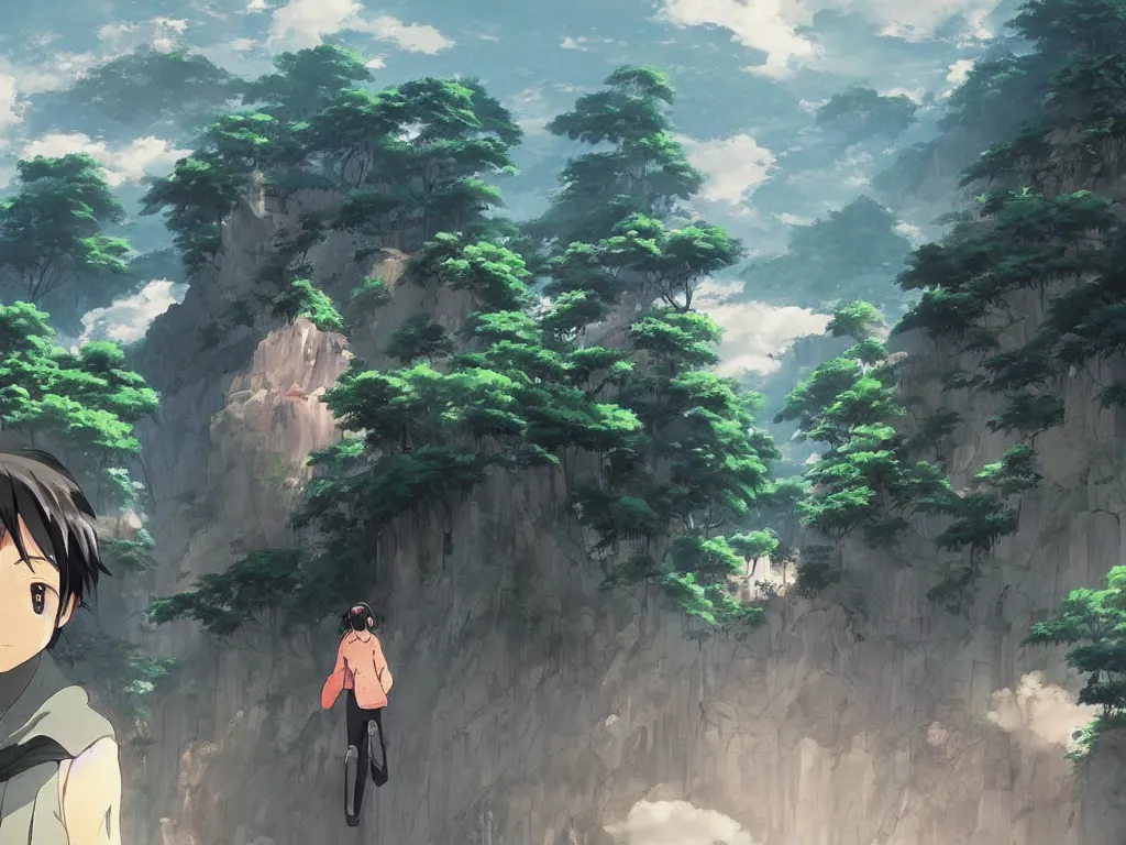 Image similar to Chinese stage，Epic image quality，Makoto Shinkai style.