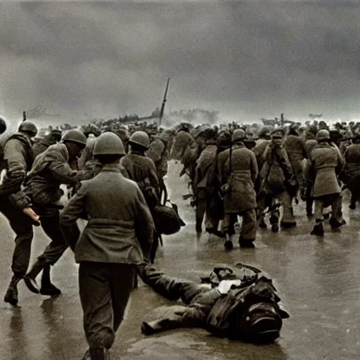 Image similar to the d - day, by robert capa,