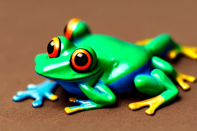 Prompt: toy frog, california, in 2 0 1 5, perfect focus, hyper detailed 5 5 mm 8 5 mm, toy photography, made out of plastic