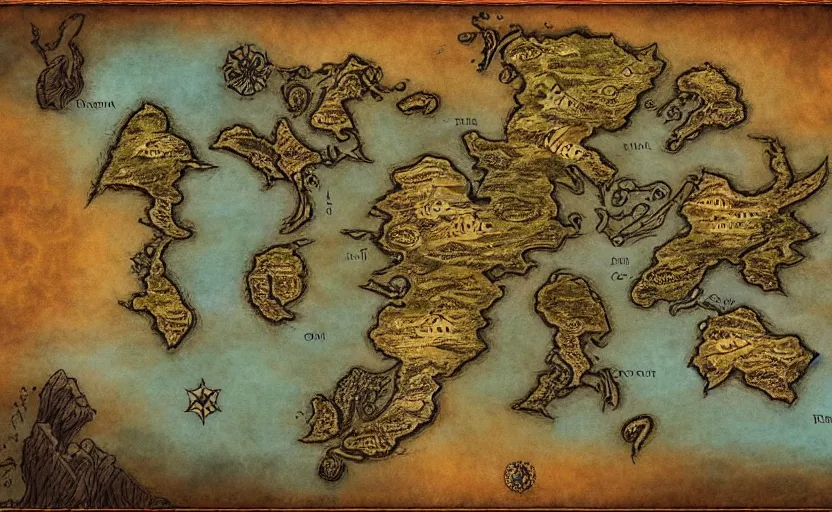 Image similar to fantasy world map,