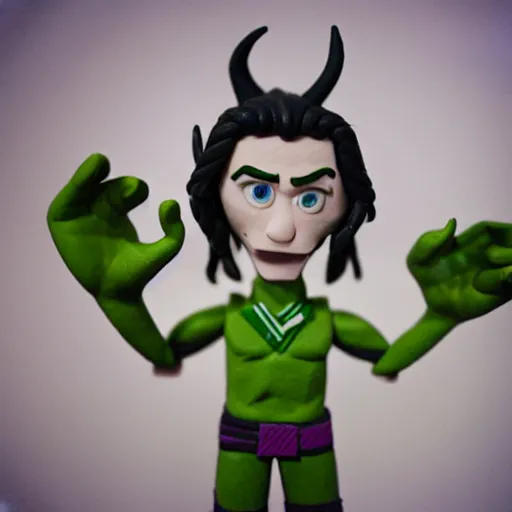 Image similar to loki claymation