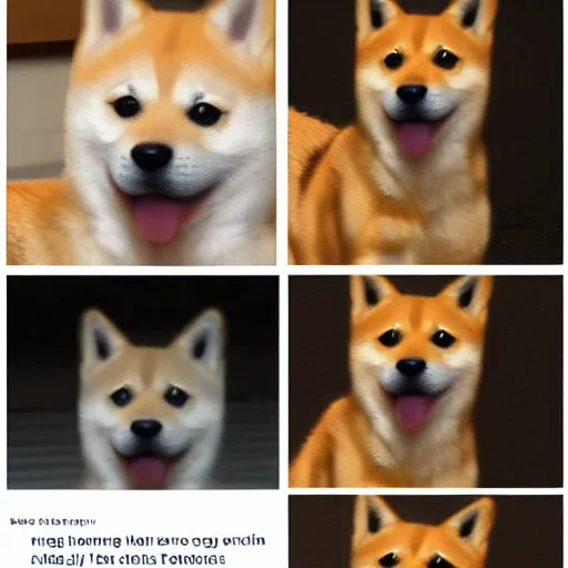 Image similar to doge dog dogecoin as a fury