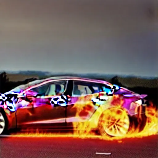 Image similar to tesla fire