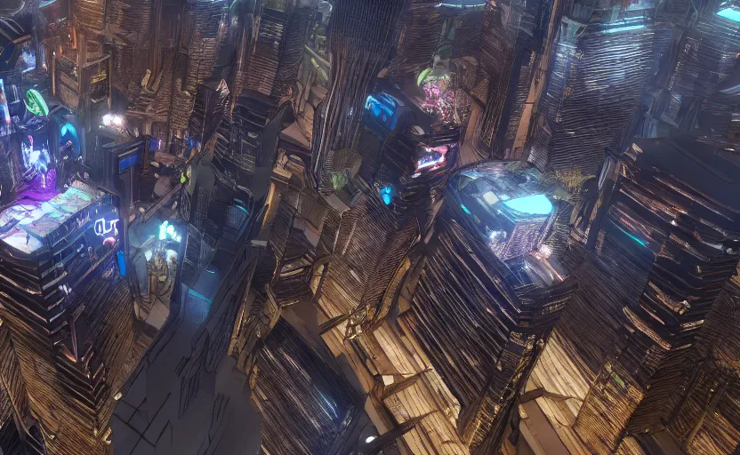 Prompt: A cyberpunk arcology, megastructure, aerial shot, 8k wide angle