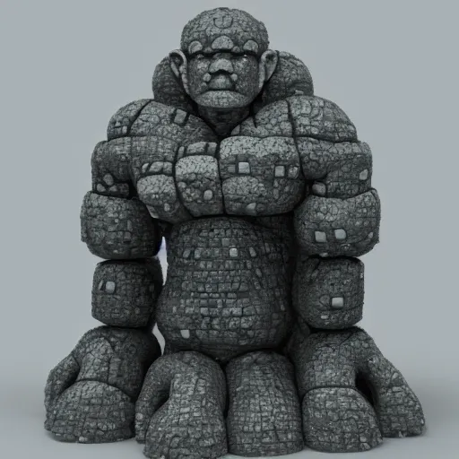 Prompt: a golem made out of diamond, realistic, by brian huang,