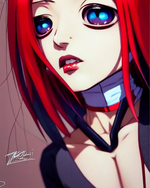 Prompt: portrait Anime as black-red harley-quinn girl cute-fine-face, brown-red-hair pretty face, realistic shaded Perfect face, fine details. Anime. harlequin suit realistic shaded lighting by Ilya Kuvshinov katsuhiro otomo ghost-in-the-shell, magali villeneuve, artgerm, rutkowski, WLOP Jeremy Lipkin and Giuseppe Dangelico Pino and Michael Garmash and Rob Rey