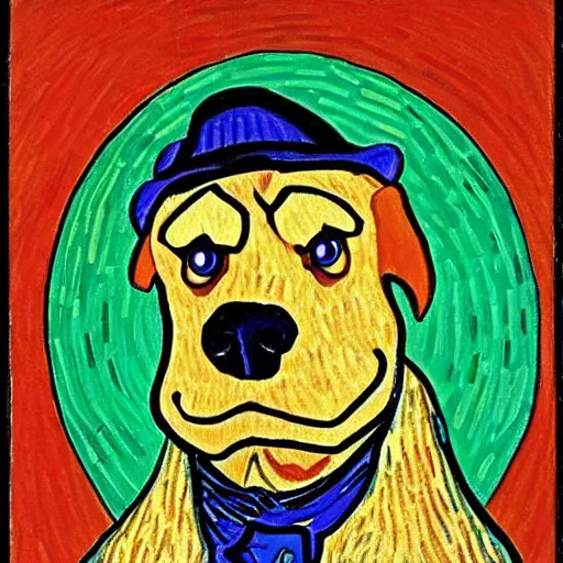 Image similar to scooby doo portrait, van gogh