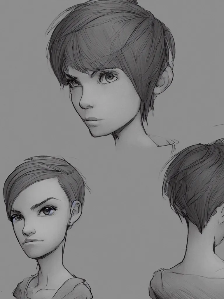 Prompt: haircut by disney concept artists, blunt borders, rule of thirds