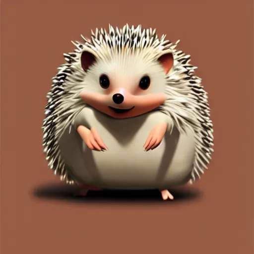 Image similar to cute hedgehog in the style of goro fujita