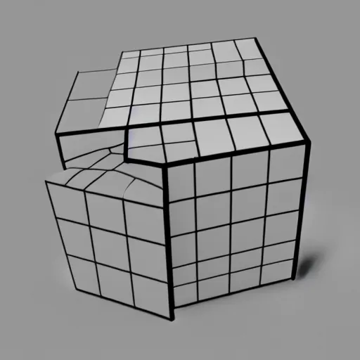 Image similar to hypercube casting a shadow into flatland