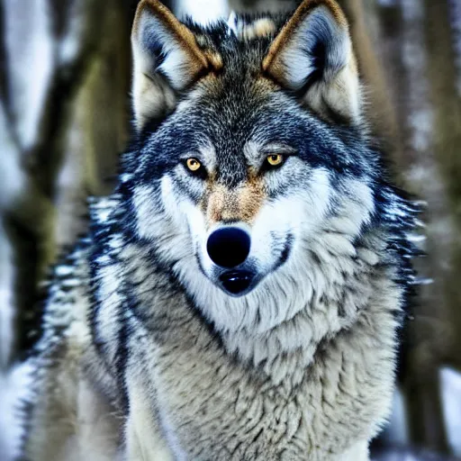 Image similar to grey wolf at snowy jungle