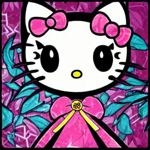 Image similar to Hello Kitty, artwork by Jasmine Becket-Griffith,