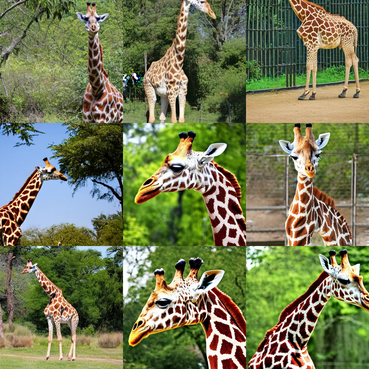 Prompt: giraffe in the zoo