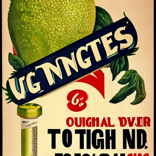 Image similar to vintage advertisement for a tonic that makes fingers longer, high resolution scan