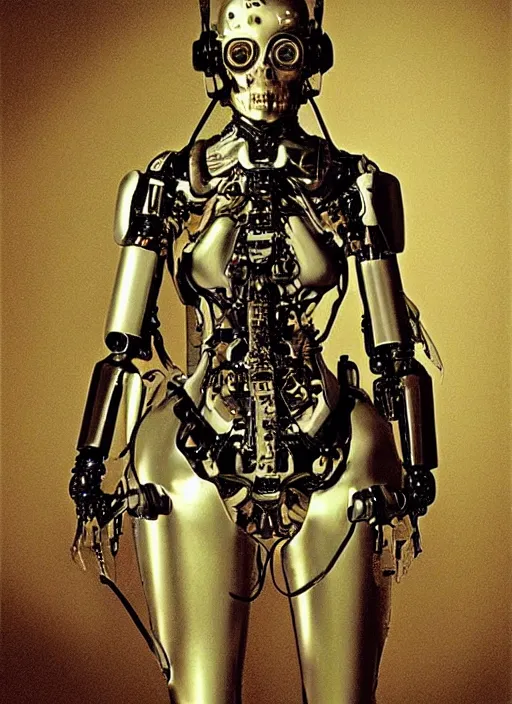 Image similar to cybernetic exoskeleton by Caravaggio