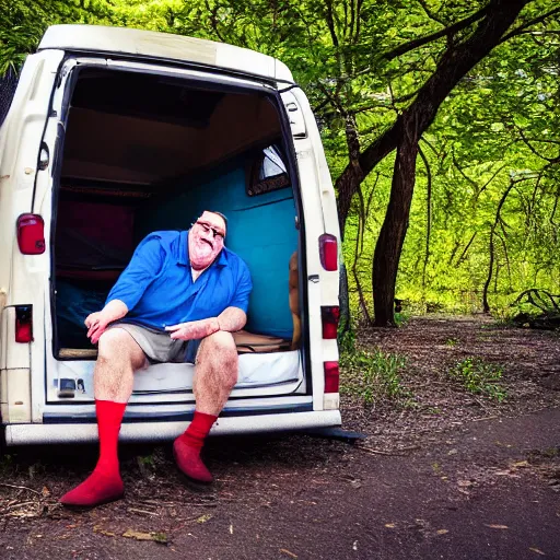 Image similar to Matt Foley living in a van down by the River, EOS 5D, ISO100, f/8, 1/125, 84mm, RAW Dual Pixel, Dolby Vision, HDR, Adobe, AI Enhanced