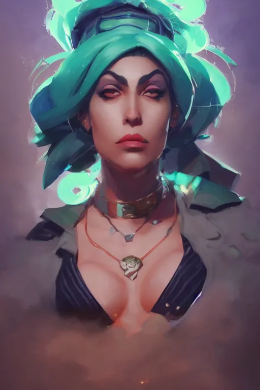 Prompt: epic portrait of jolyne cujoh from jojo bizzare adventure by greg rutkowski, highly detailed portrait, scifi, digital painting, artstation, concept art, smooth, sharp foccus ilustration, artstation hq