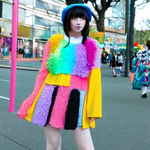 Prompt: colorful walter white harajuku outfit