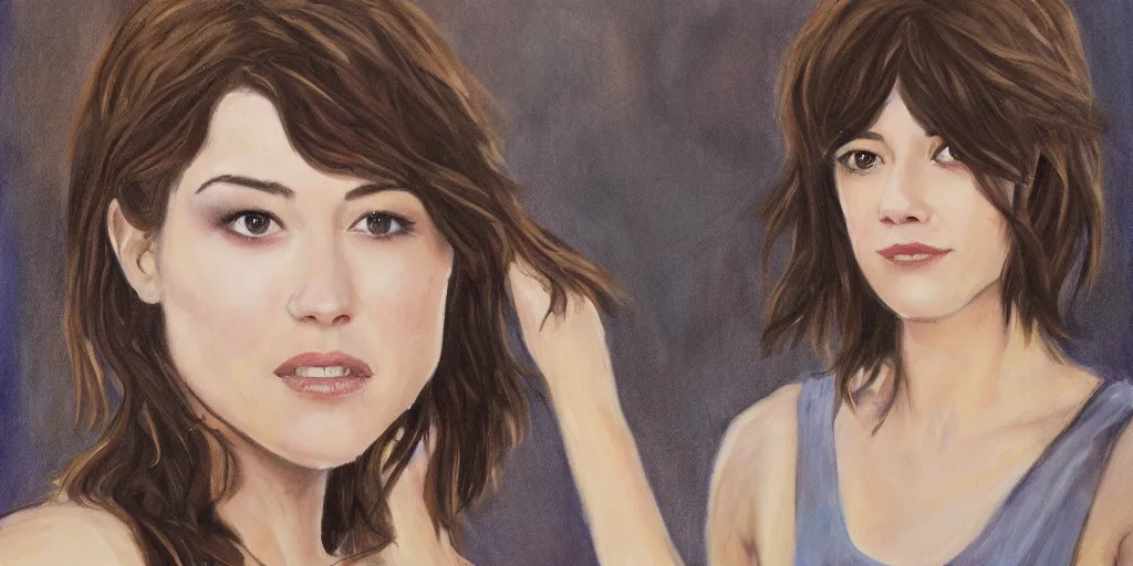 Image similar to Mary Elizabeth Winstead, painted