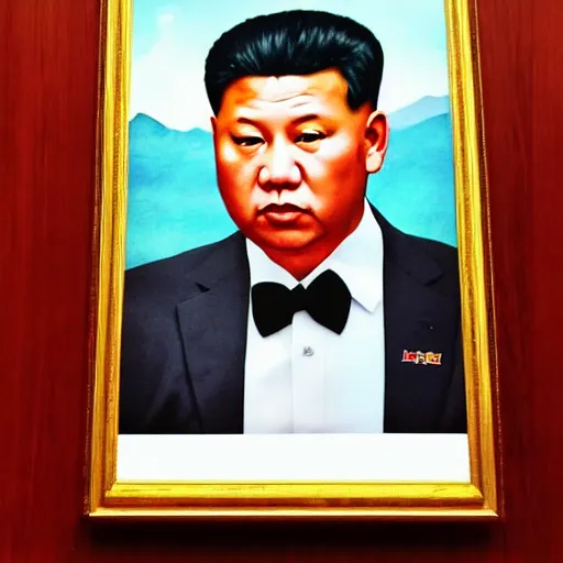 Prompt: north korean portrait photo of duterte,