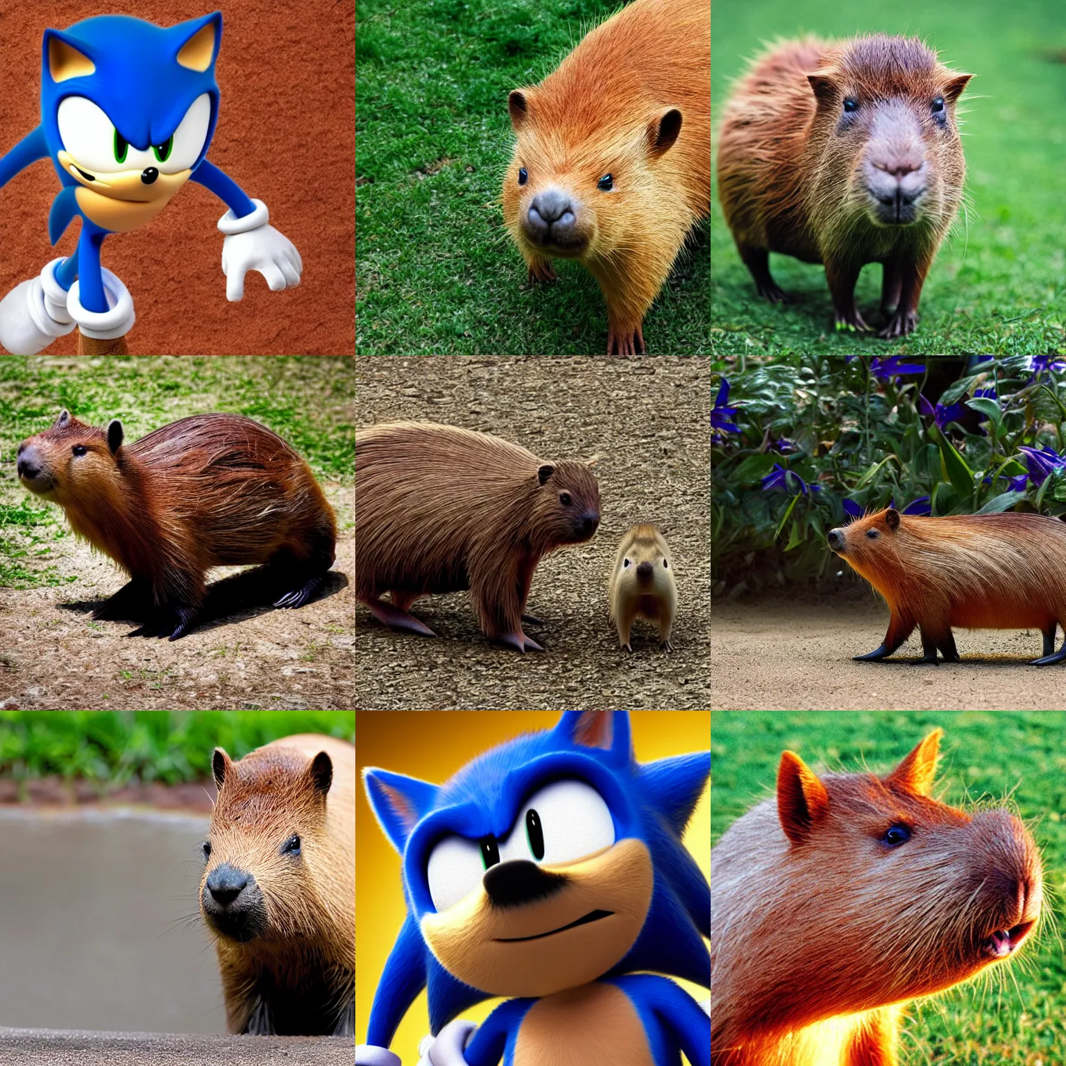 Prompt: sonic the capybara