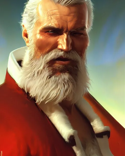 Image similar to cinematic portrait, smooth, saint nicholas by peter andrew jones, by mark brooks, hd, hyper detailed, 4 k