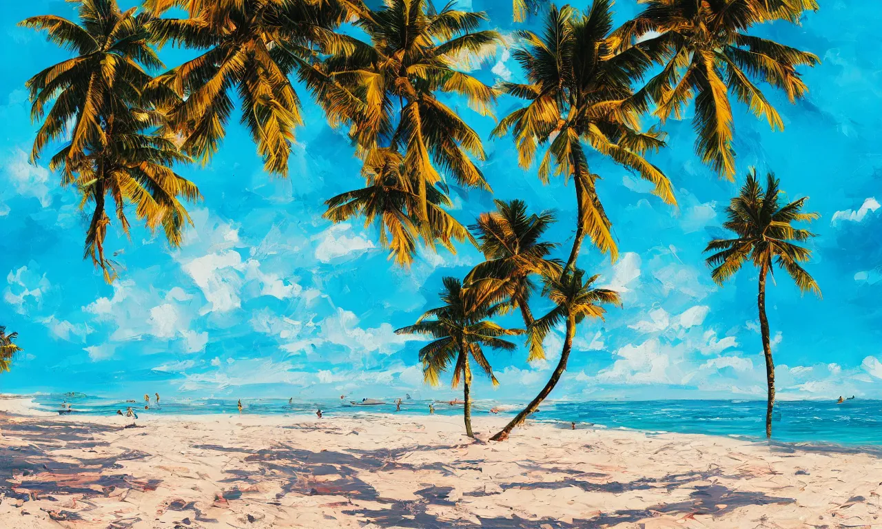 Image similar to paradise beach by alena aenami artworks in 4 k