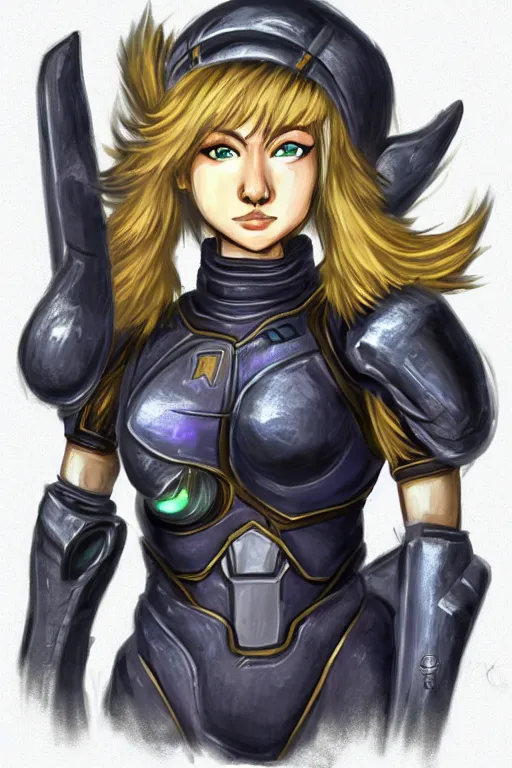 Prompt: an in game portrait of samus aran from dark souls, dark souls art style.