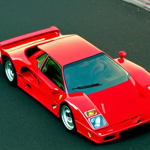 Image similar to close up of arnold schwarzenegger driving a ferrari f 4 0, photo of the year, golden hour, highly detailed