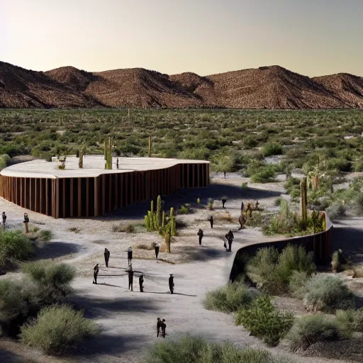 Image similar to biophilia architecture in the desert